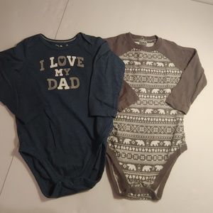 Jumping Beans long sleeve onesies (lot of 2) 18 mo